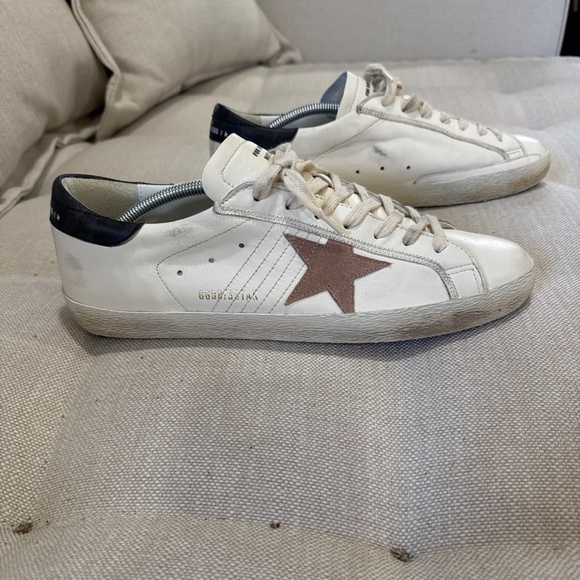 Golden Goose Sneakers in white Nappa leather with suede star. EU45 - Picture 4 of 4